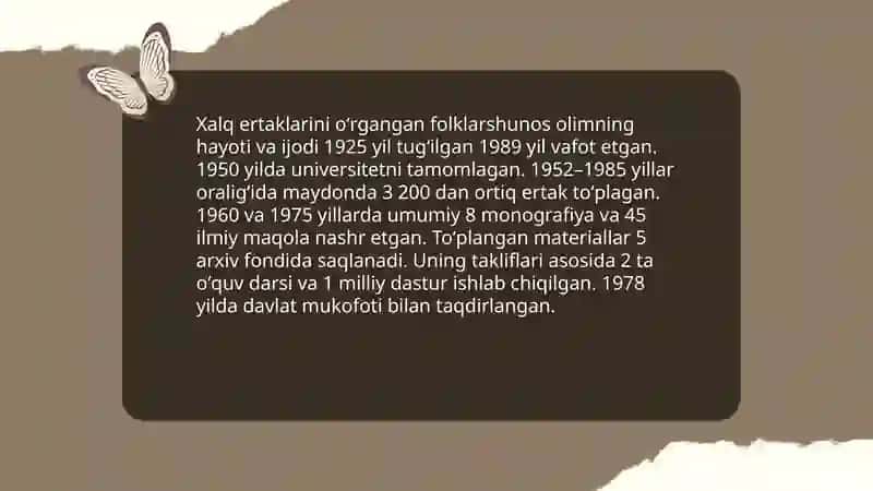 Xalq ertaklarini õrgangan folklarshunos olimi faoliyati 3