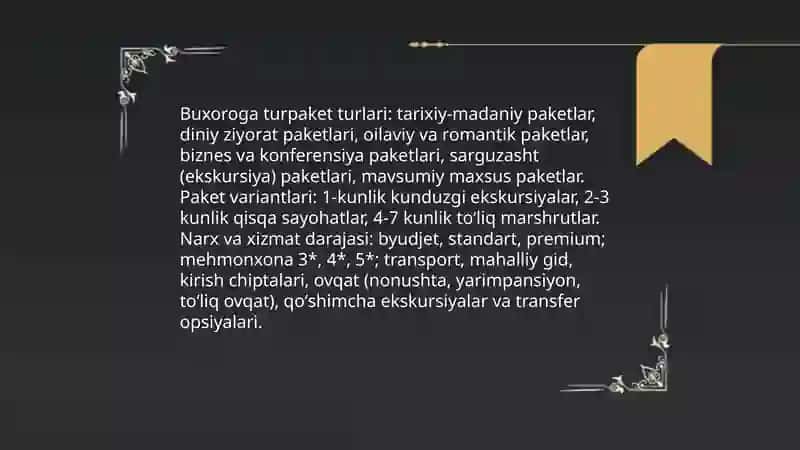 Buxoroga turpaket 3