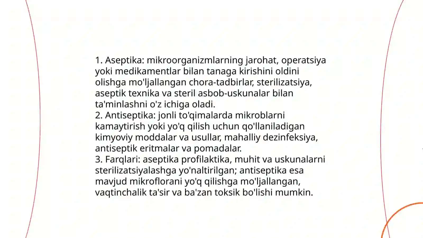 Aseptika va antiseptika asoslari 3