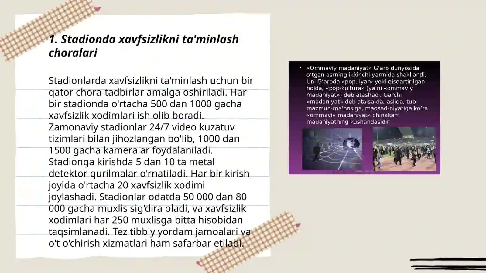 Stadiyondagi ommaviy sport va badiy chiqishlarni boshqarish hususiyatlari 3