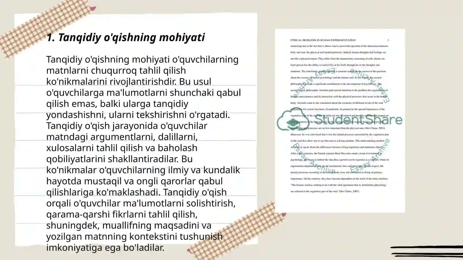 Tanqidiy o'qish va samarali amalga oshirish omillari 3
