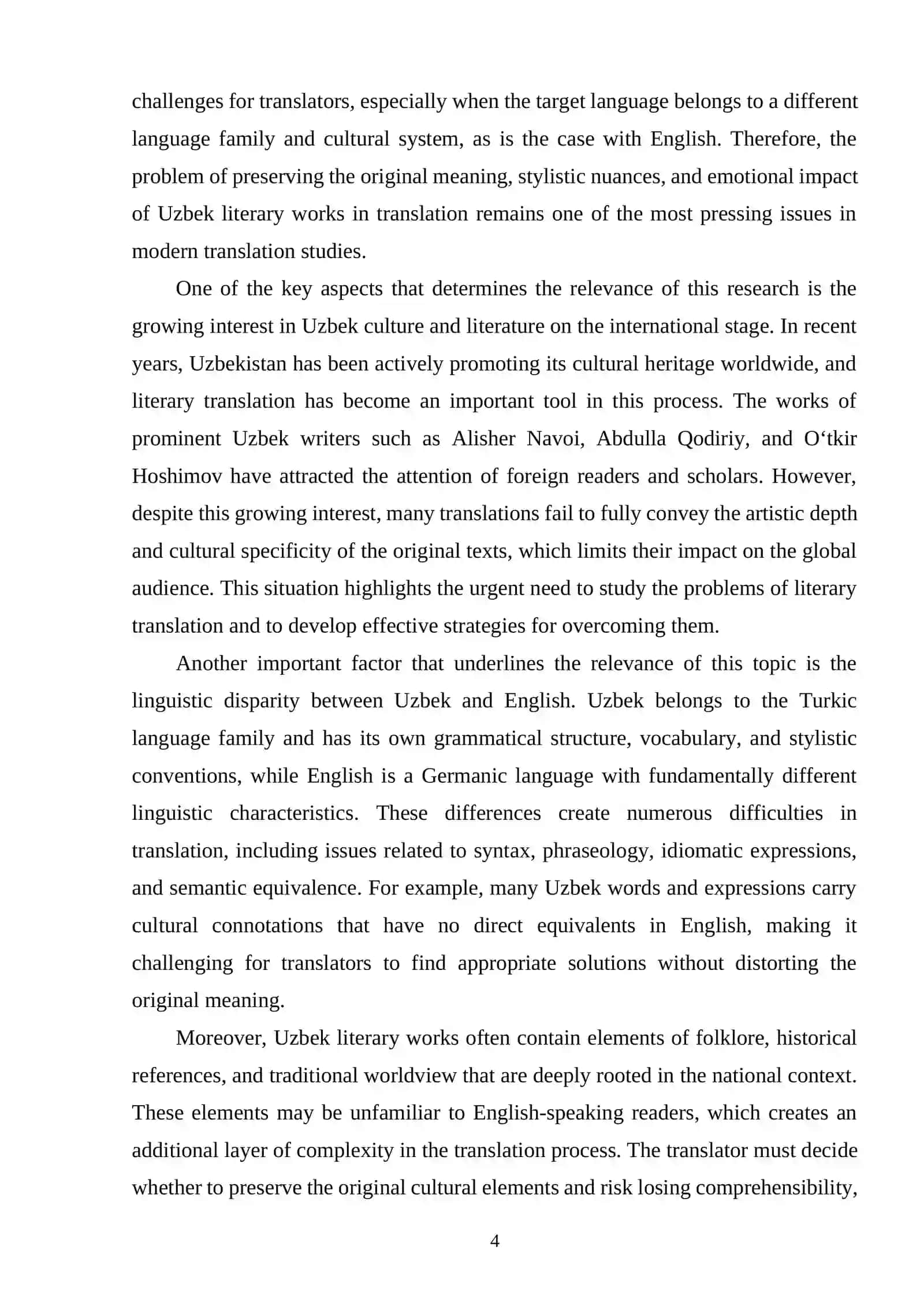 Problems of translating Uzbek literary works into English 3