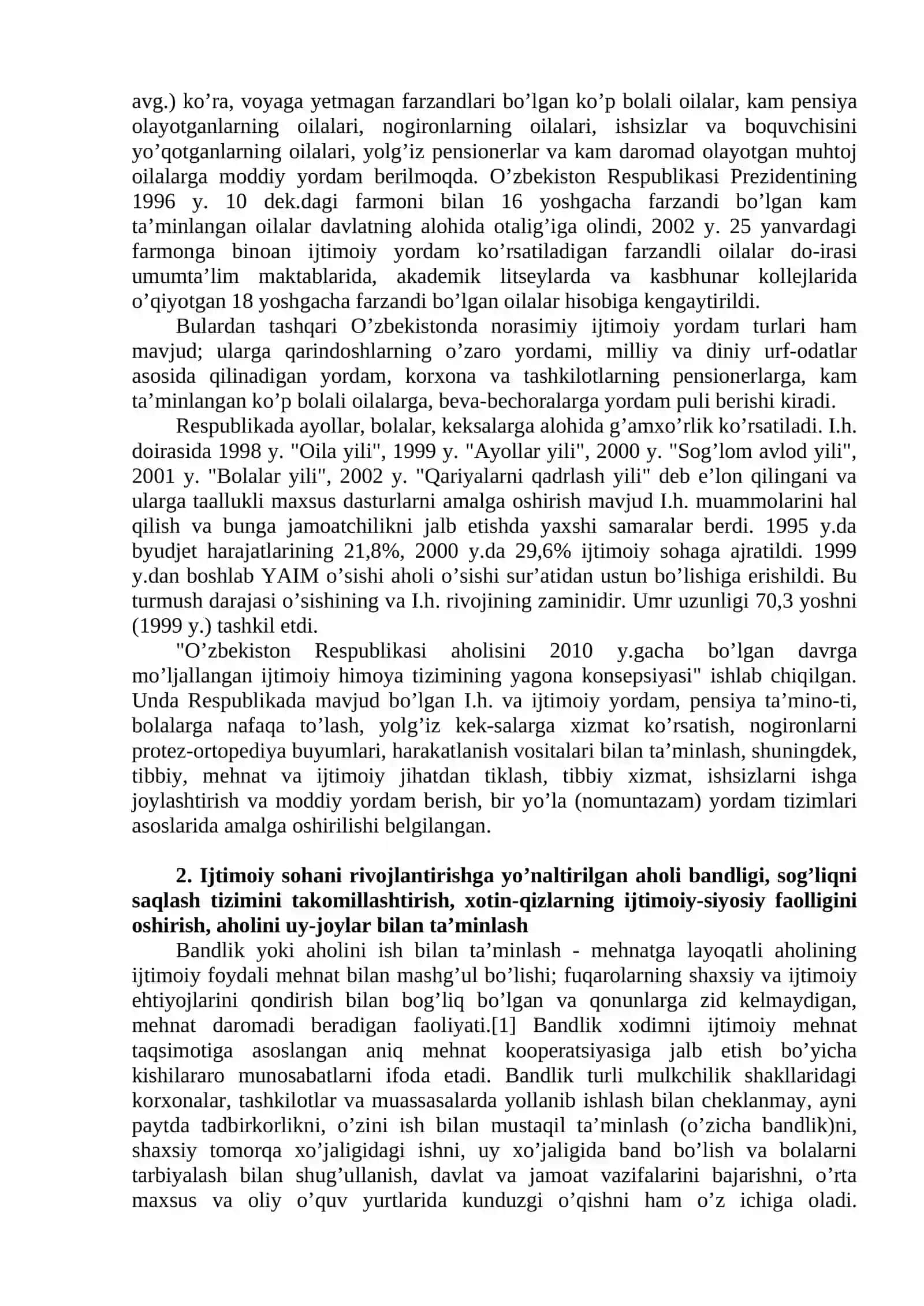 Kuchli ijtimoiy siyosat kontseptsiyasining shakllanishi, bosqichlari va rivojlantirilishi 3