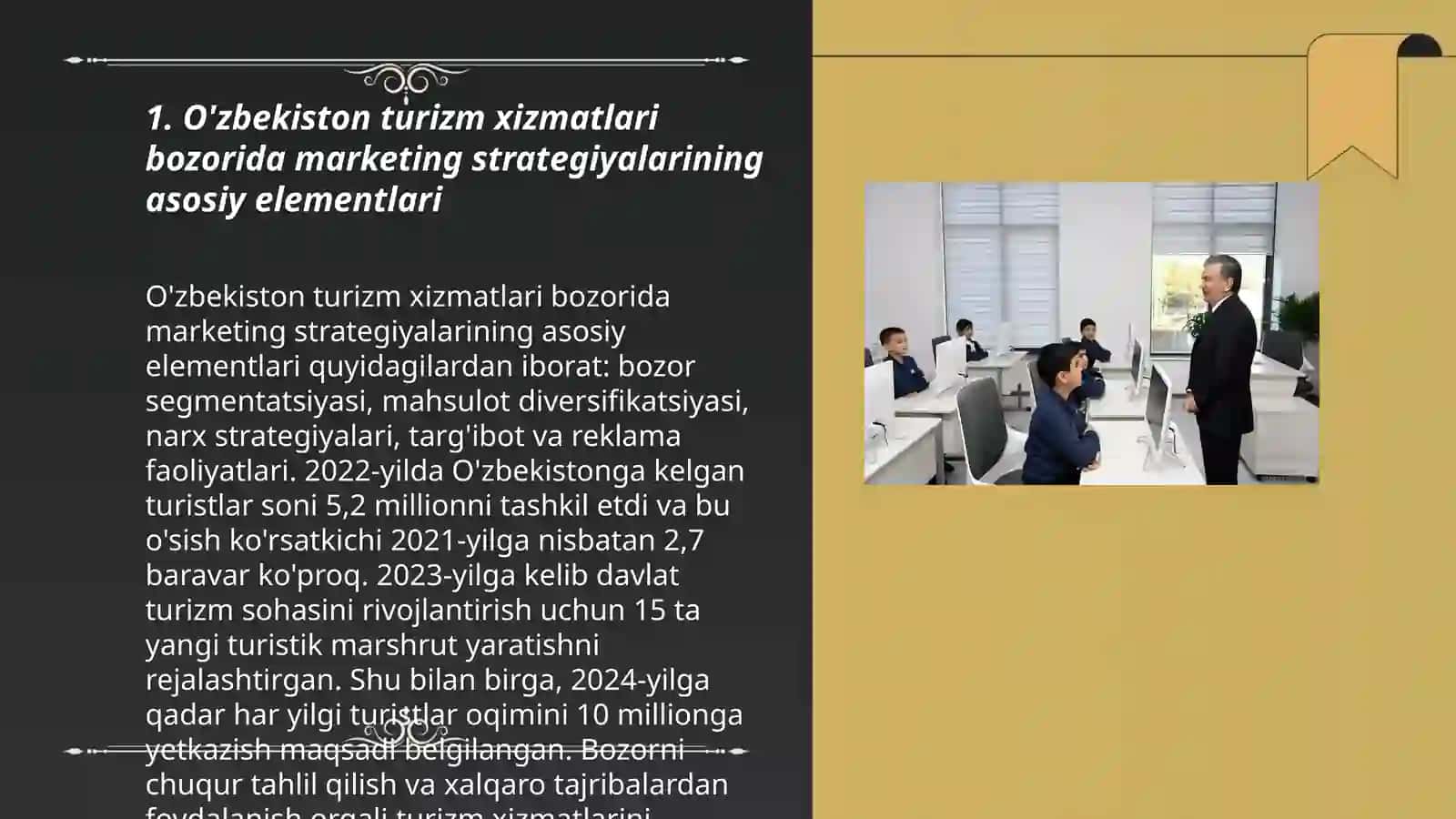 Õzbekiston turizm xizmatlar bozorida marketingdan foydalanish va samarali rivojlantirsh shartlari 3
