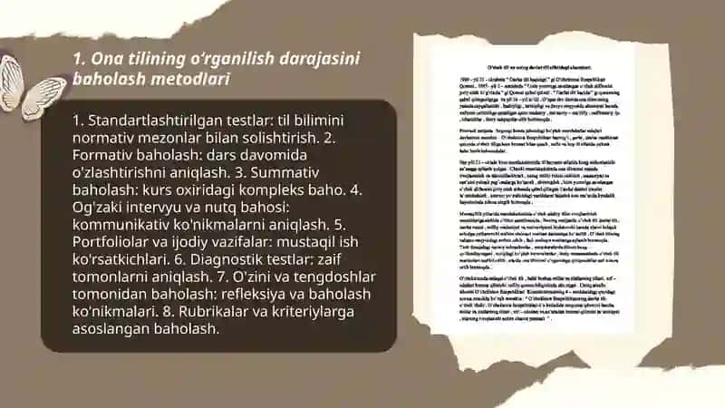 Ona tilining oʻrganilish darajasi 3