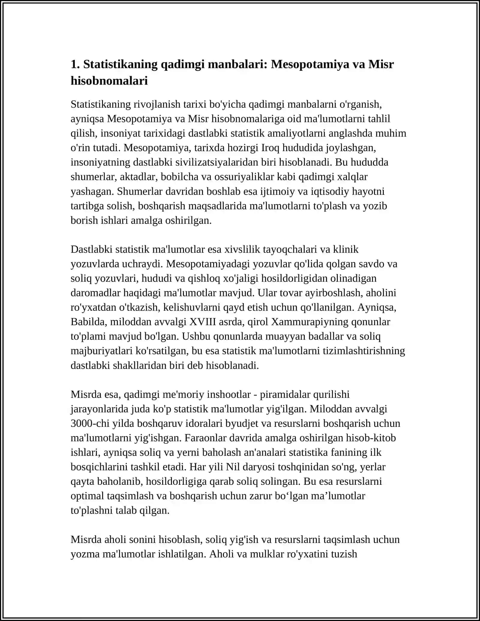 STATISTIKANING RIVOJLANISH TARIXI 3