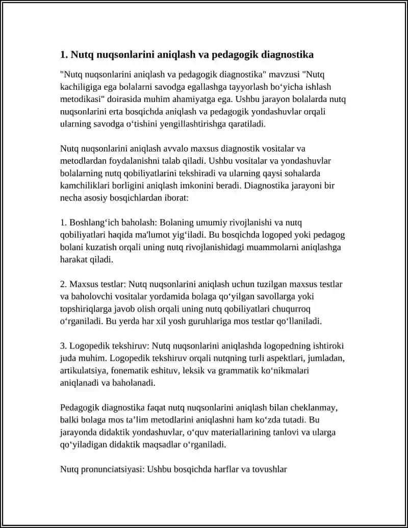 Nutq kachiligiga ega bolalarni savodga egallashga tayorlash boʻyicha ishlash metodikasi 3