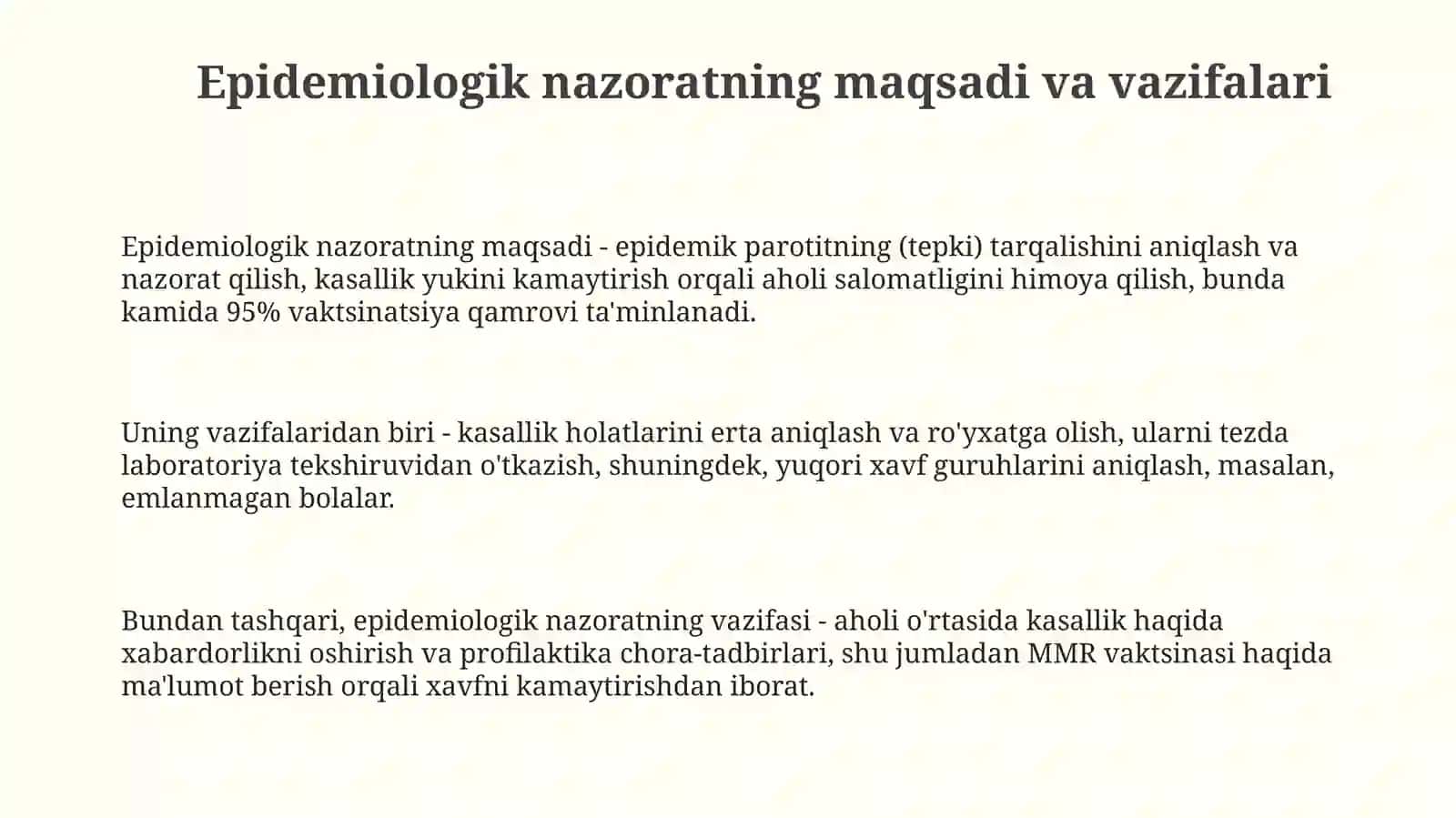Epidemiologik nazoratning asosiy elementlari va vazifalari 3