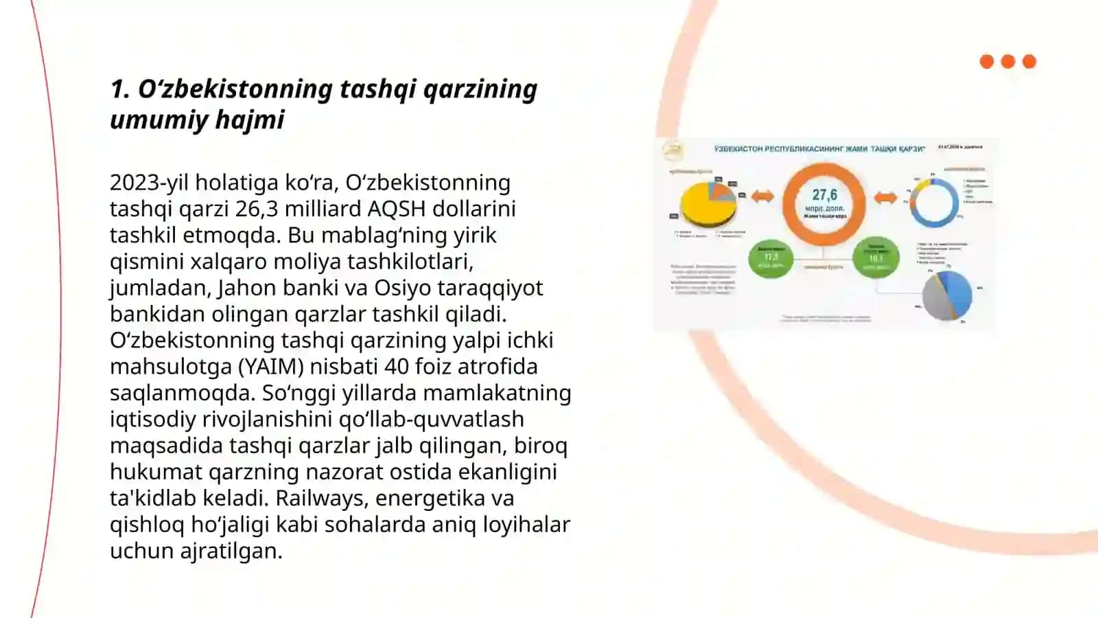 Oʻzbekiston Respublikasi tashqi qarzi tahlili 3