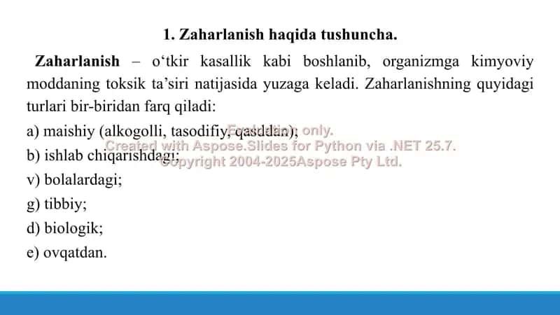 12. Zaharli moddalarning toksikokinetika va toksikodinamikasi. Taqdimot, 13 bet. 3