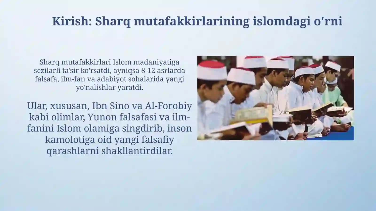Sharq mutafakirlarining islom dining inson kamolotiga tasiri 3