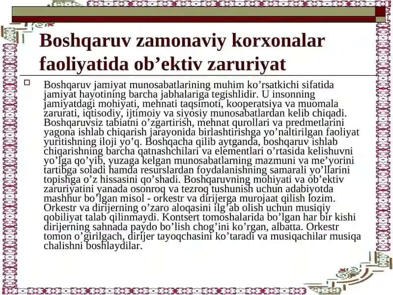 Korxonalarda ishlab chiqarishni tashkil etish va boshqarish 3