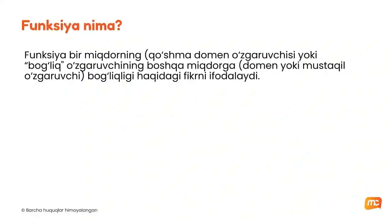 Matematikada konseptual tushunishni rivojlantirish 3