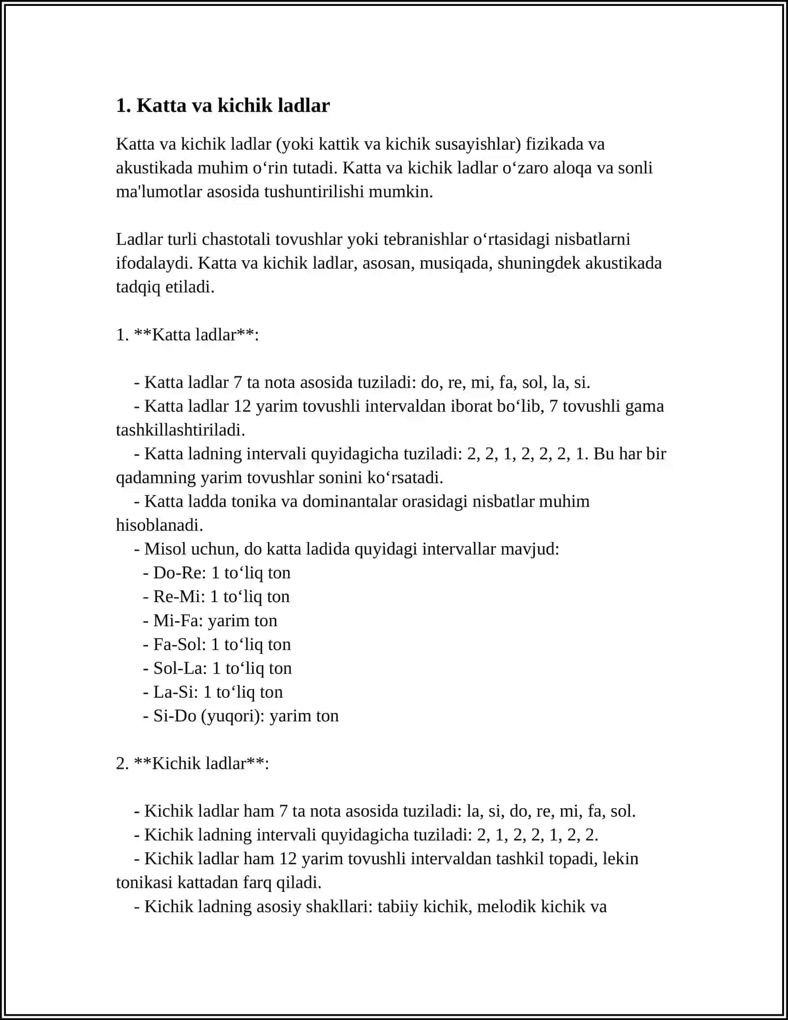 MAJOR VA MINOR LADLAR 3