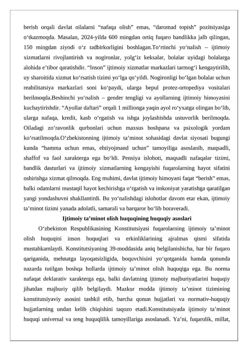 Ijtimoiy ta’minot olish huquqi bo‘yicha davlat siyosati 3