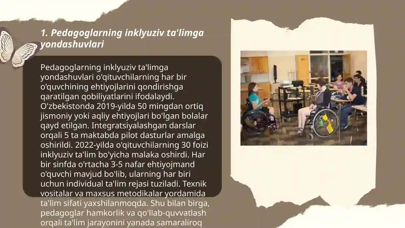 Pedagoglarning inklyuziv ta'limga yondashuvlari 3