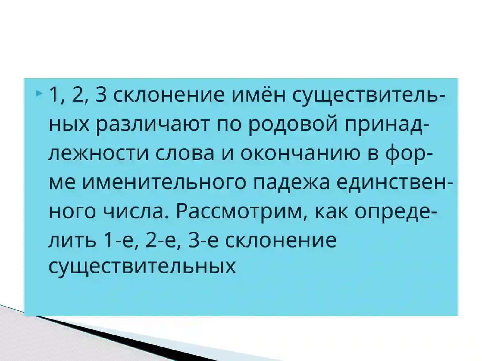 Склонение имен существительных 3
