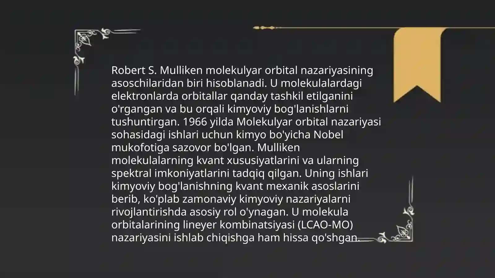 Molekulyar orbitallar nazariyasini rivojlantirgan olimlar 3