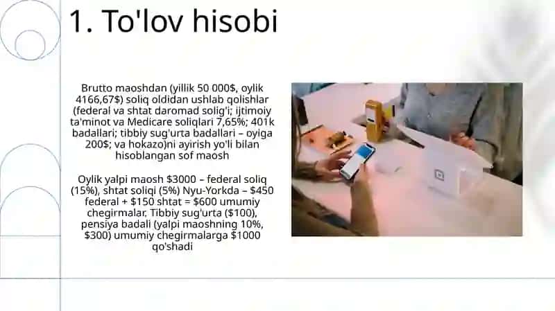 To'lov hisobi 3