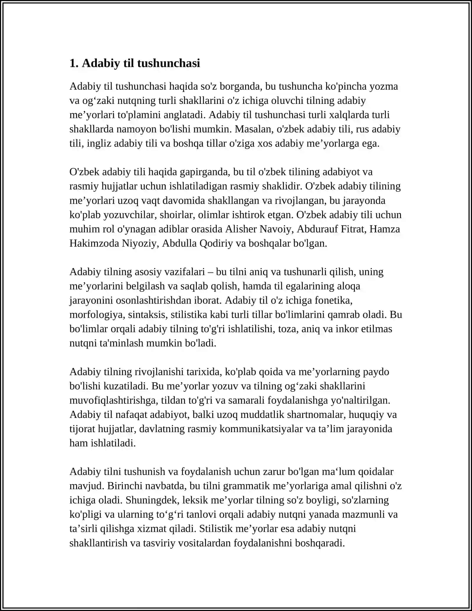 ADABIY TIL USLUBLARI.LEKSIK VA FONETIK USLUBIYAT REFERAT 3