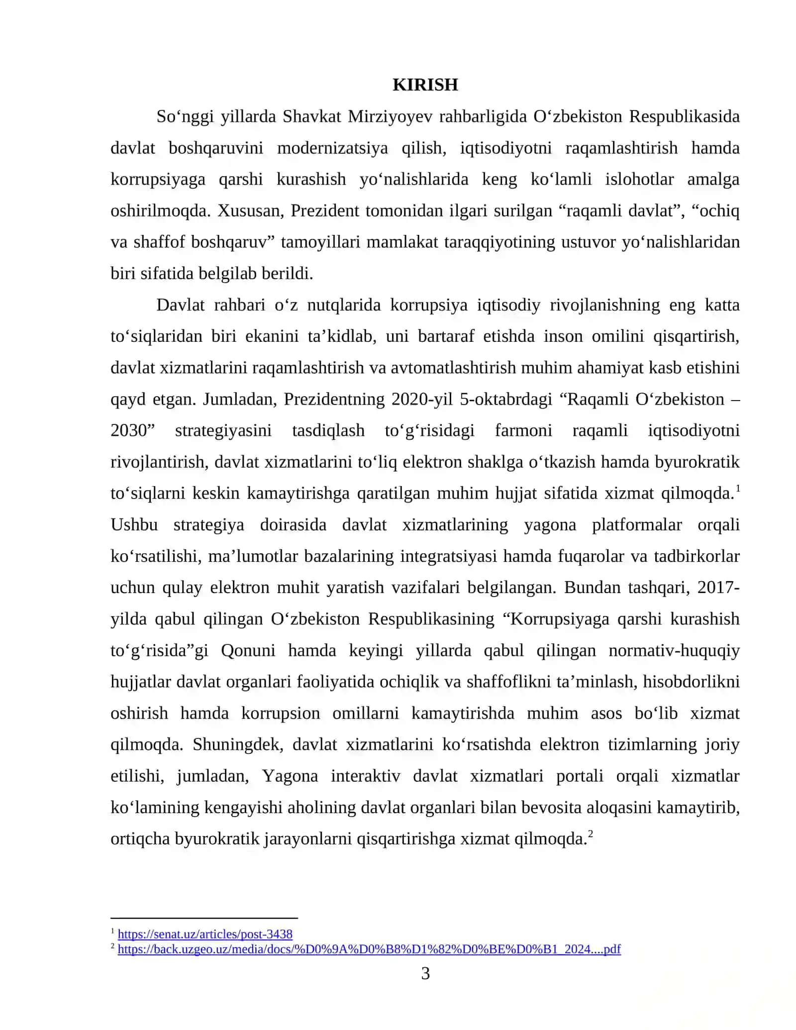 Raqamli iqtisodiyot institutlari korrupsiya va byurokratiya darajasini    kamaytirishga  qanday hissa qo’shadi? 3