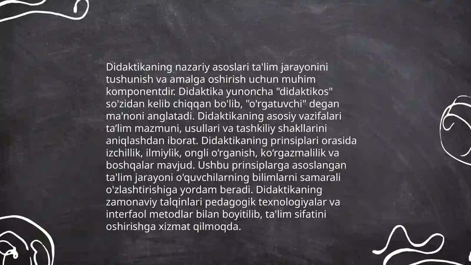 Didaktika— ta'lim nazariyasi sifatida. Toshniyozova Aziza 3