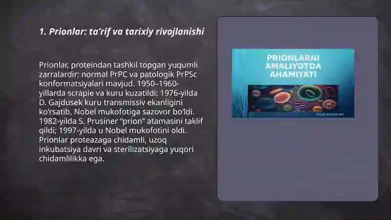 Prionlarni amaliyotda:ahamiyati. Apoptoz mexanizmlari 3