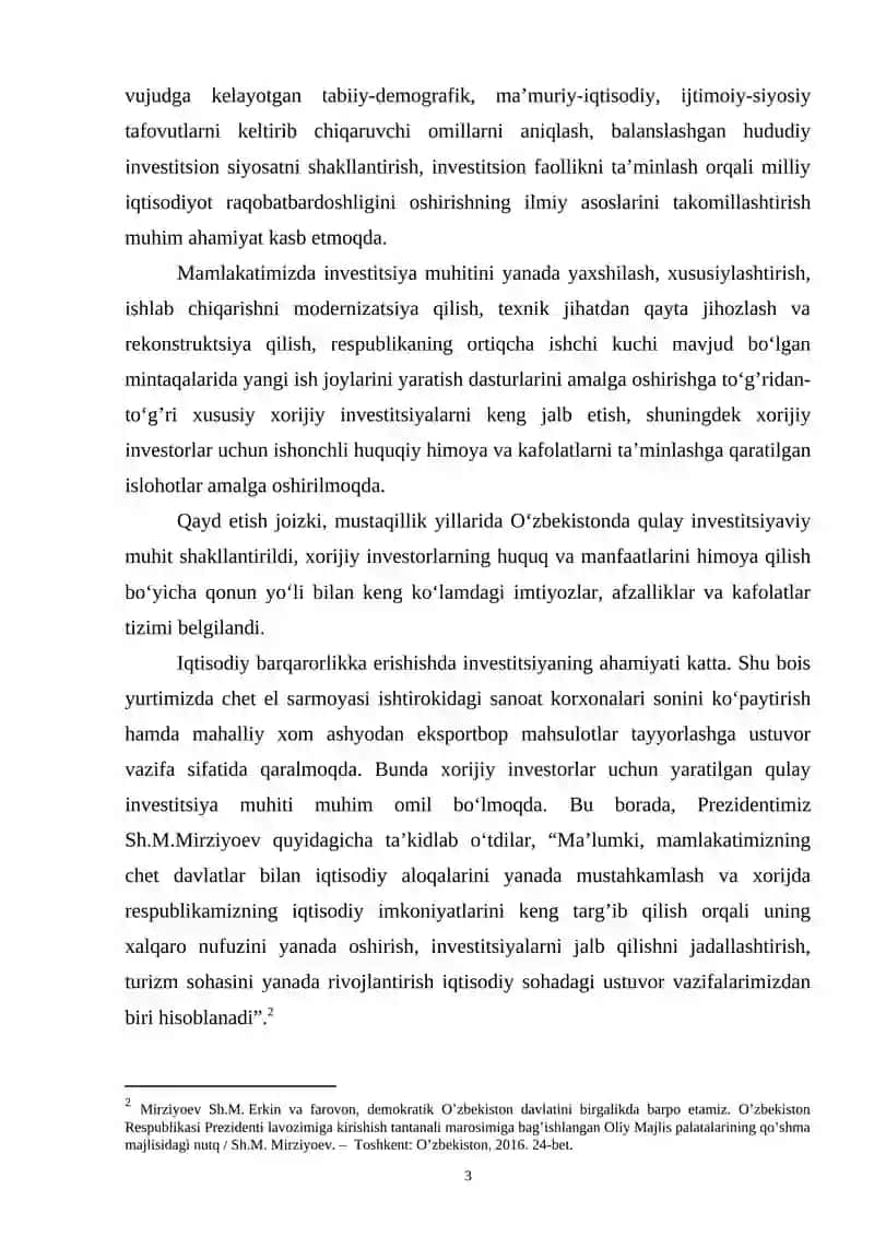 Investitsiya jarayonning mohiyati va ijtimoiy iqtisodiy taraqqiyotda tutgan o’rni 3