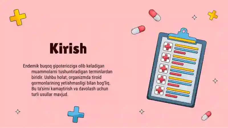 Endemik buqoq va gipoterioz patogenezi va davolash usullari 3