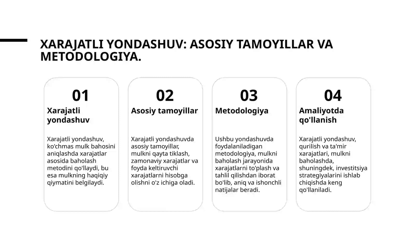 Xarajatli yondashuv 3