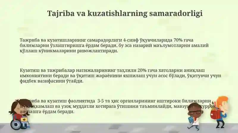 4- sinf "Tabiiy fanlar" dasturi va darsligini o'rganish 3