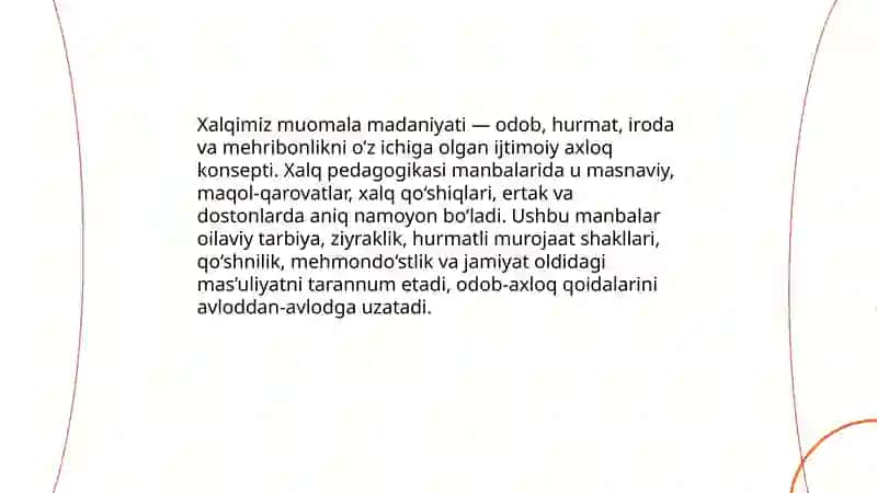 Xalqimiz muomala madaniyatining xalq pedagogikasi manbalarida aks etishi 3