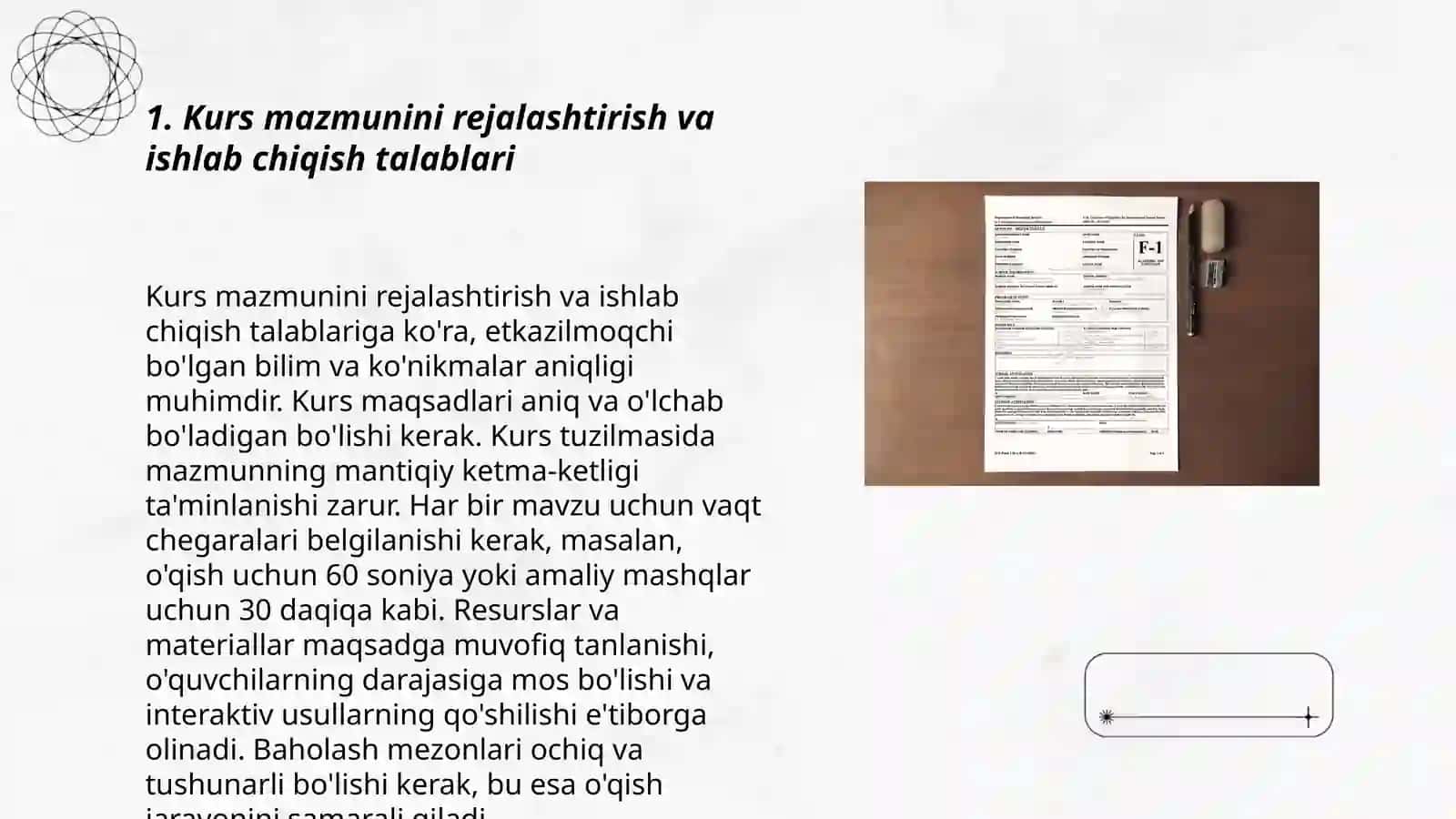 Gospital pedagogikada o‘qitiladigan fanlarga qo‘yiladigan talablar 3