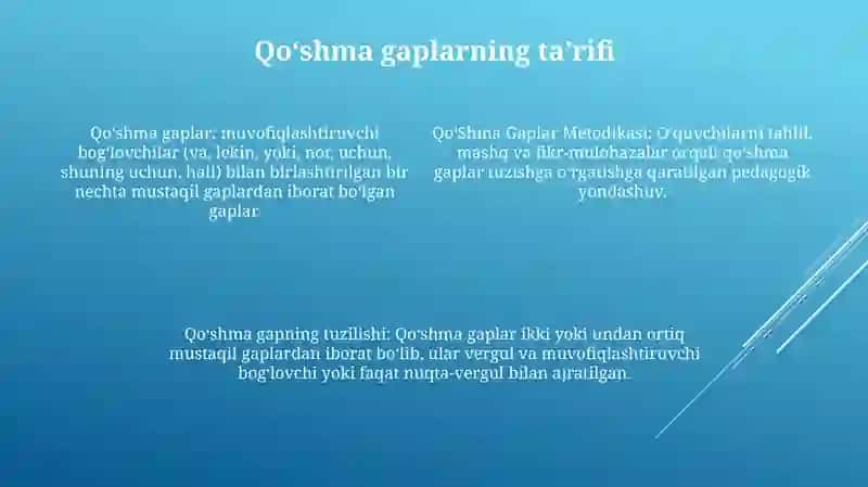 Qo‘Shma Gaplar Metodikasi 3