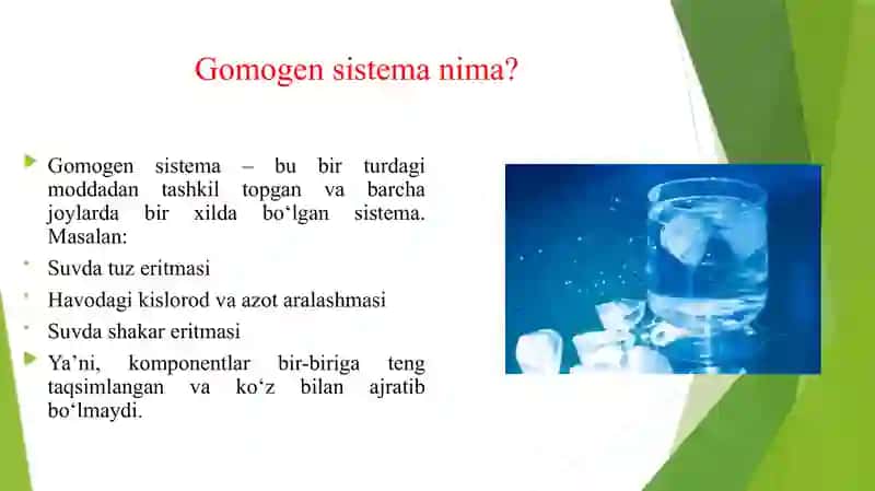 GOMOGEN SISTEMADAGI MUVOZANAT 3