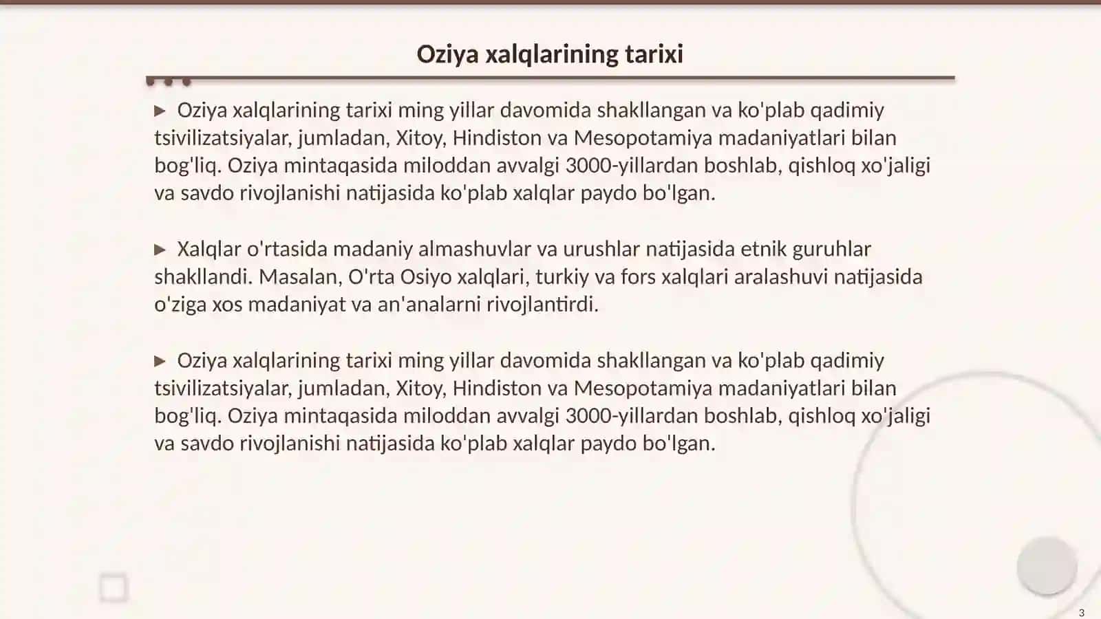 Osiya xalqlar etnografiyasi 3