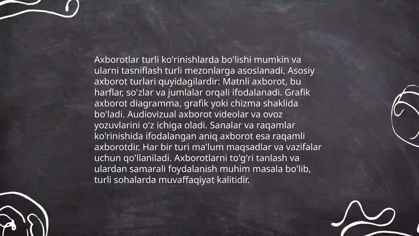 Axborot turlari va ularning xususiyatlari 3