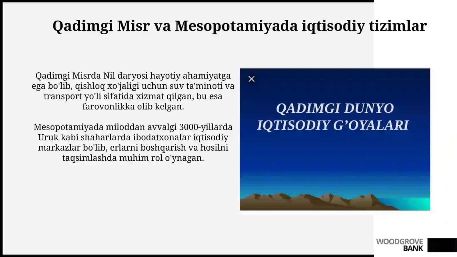 Qadimgi dunyo Iqtisoddiy goyalari 3