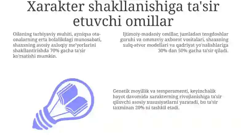 Xarakter shakllanishiga ta'sir etuvchi omillar 3