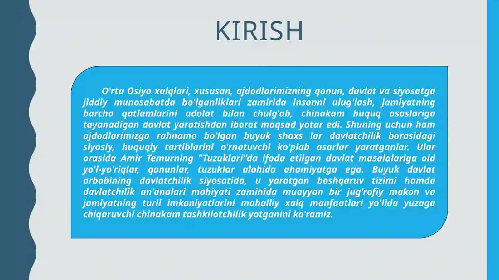 TEMUR TUZUKLARI: OGOHLIK VA HUSHYORLIK TUZUGI 3