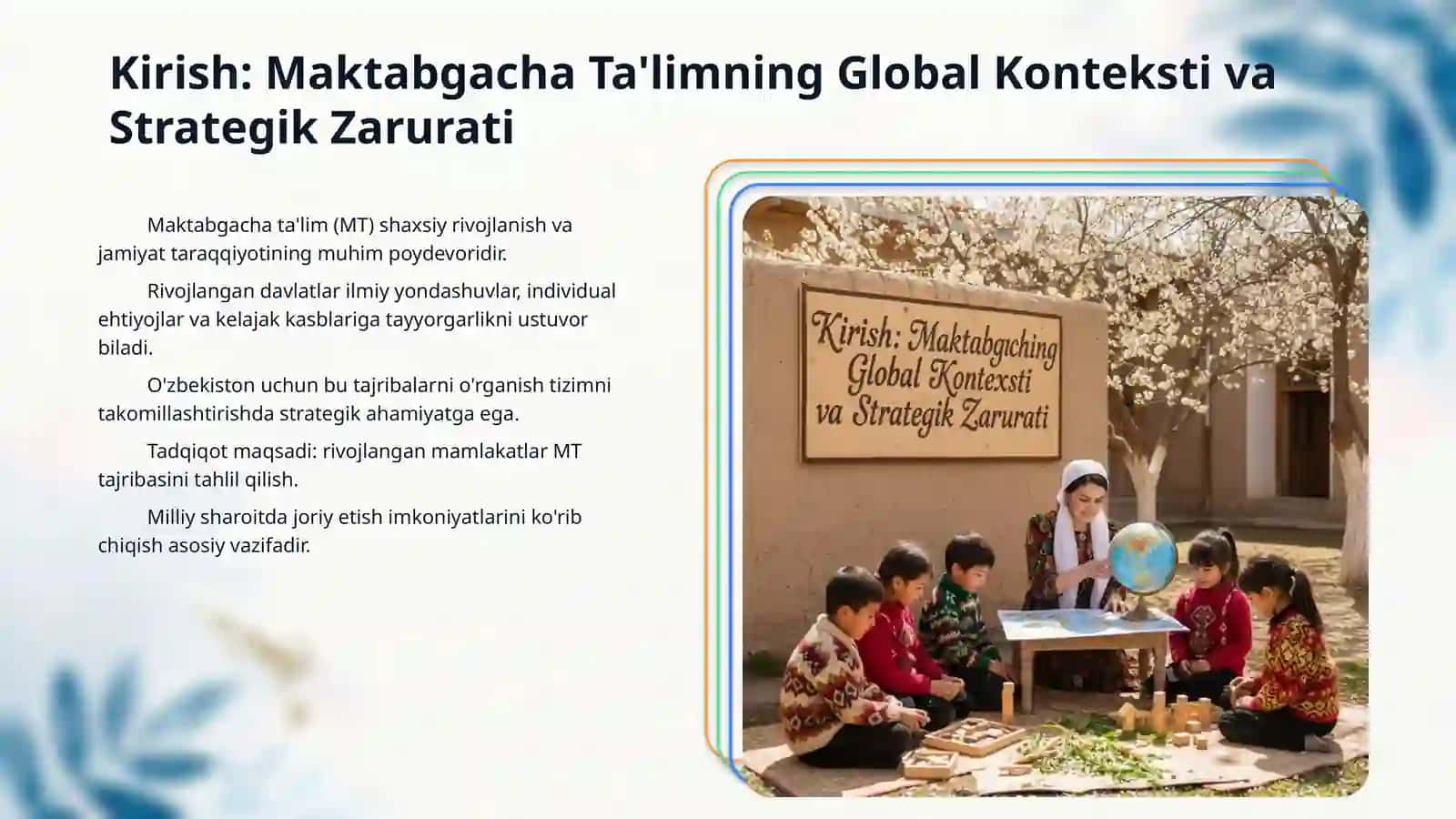 Rivojlangan davlatlarda maktabgacha ta'lim tizimining o'ziga xos jihatlari. 3