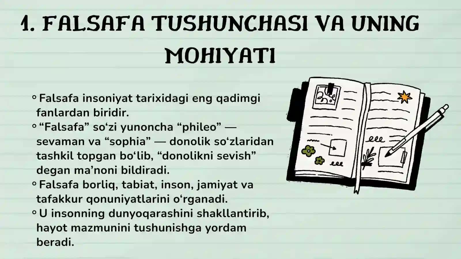 FALSAFANING MOHIYATIGA OID SHARQ VA GʻARB MUTAFFAKIRLARINI TA’RIFLARINI TASNIFLASH 3