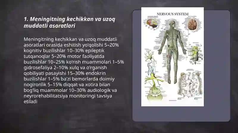 Meningitning kechikkan va uzoq muddatli asoratlari 3