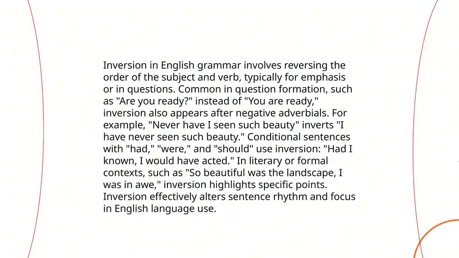 Inversion in English Grammar 3