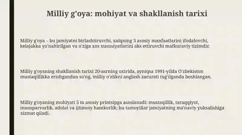 Milliy gʻoya maʼnaviyat asoslari xuquq taʼlimi yunalishi 3