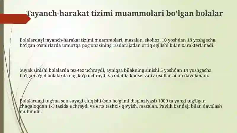 Tayanch-harakat tizimida muammolari bolgan bolalar 3