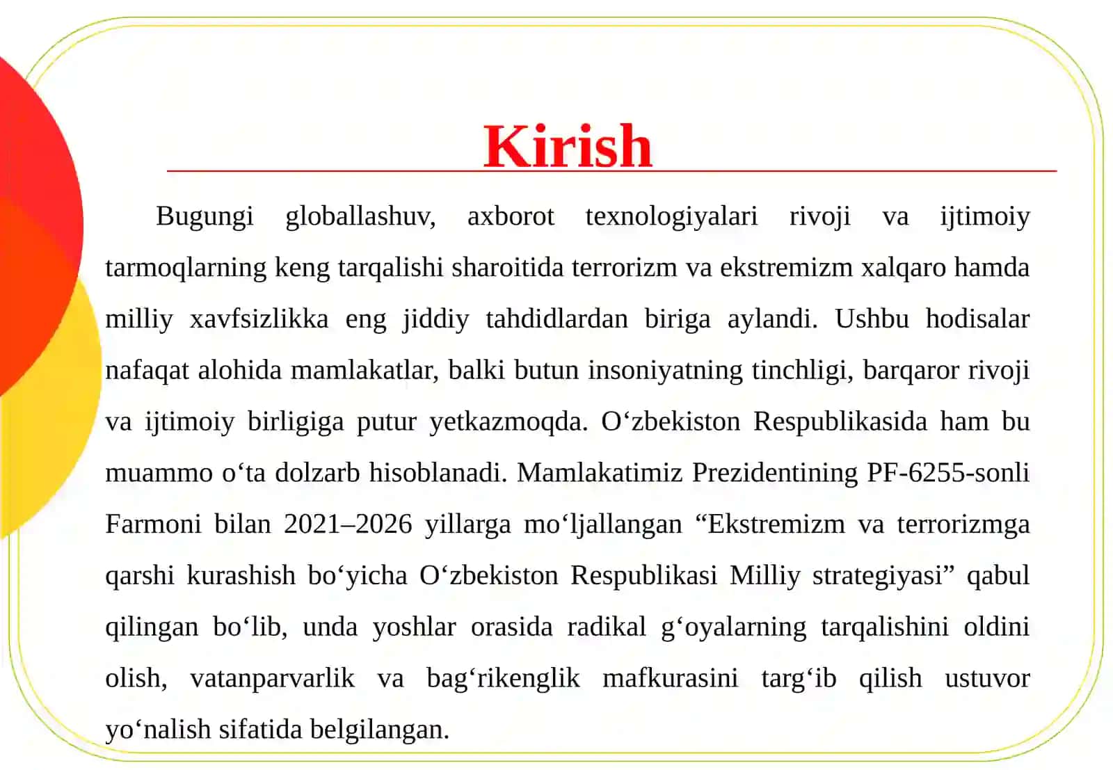 Terrorizm va Ekstremizmning asosiy xususiyatlari 3