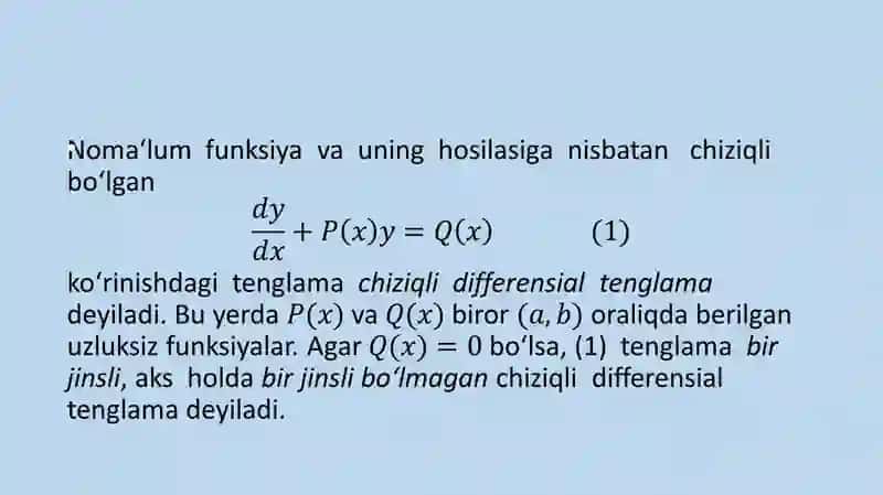 Toladiifferensiallitenglama 3