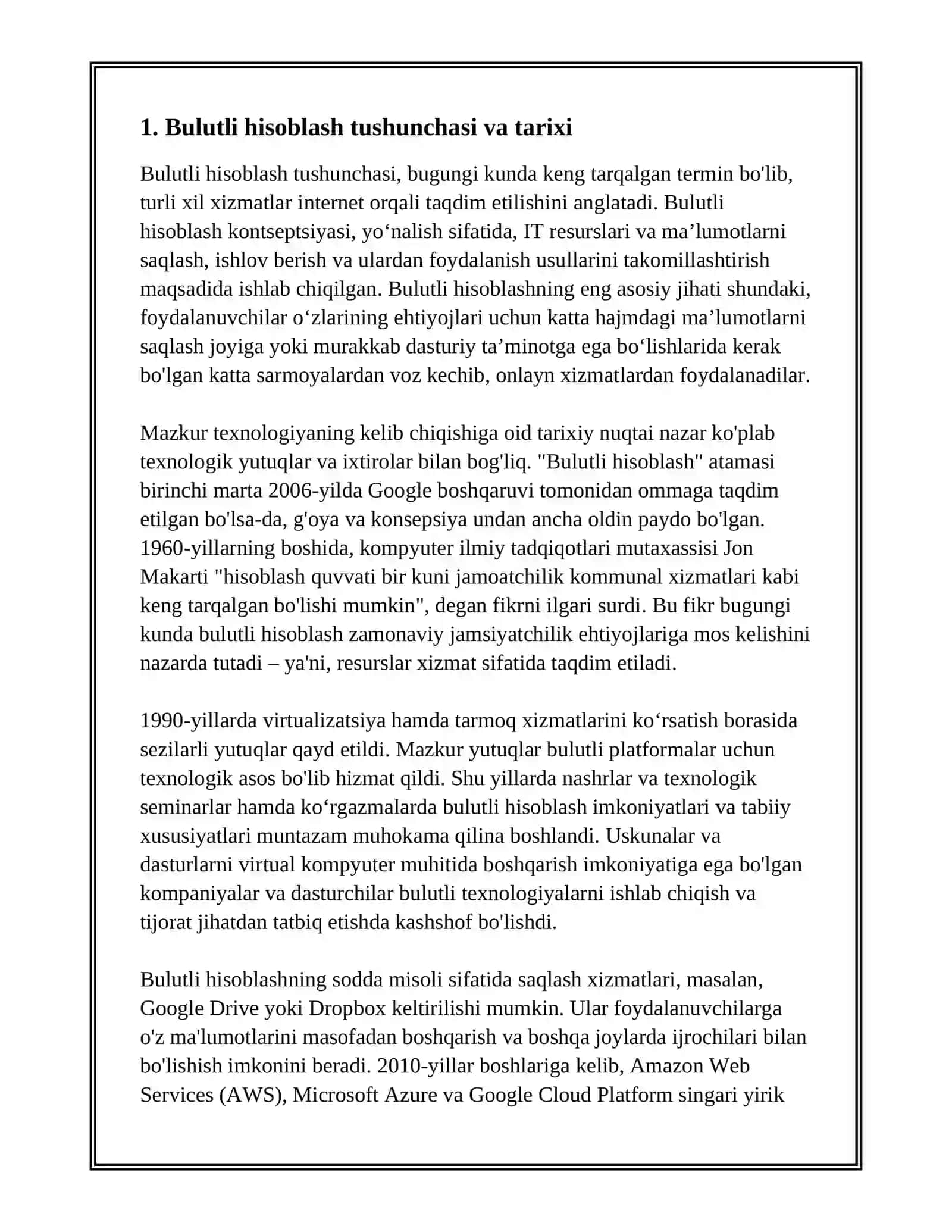 BULUTLI HISOBLASH (CLOUD COMPUTING) 3