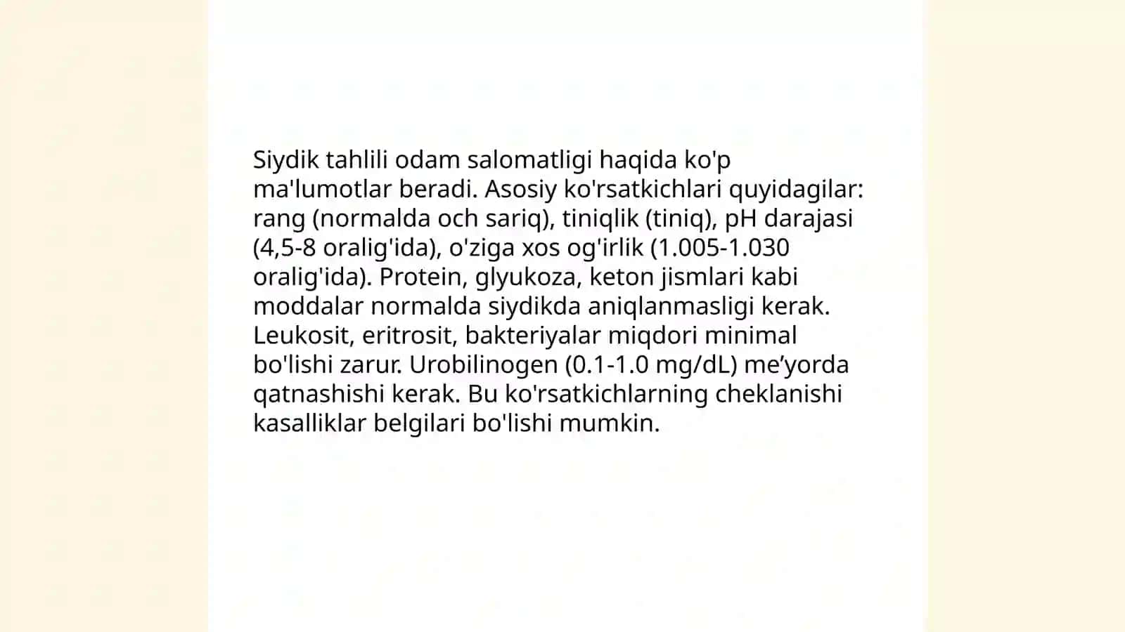 Siydik tahlillari interpretatsiyasi (Zimniskiy, Nechiporenko) 3